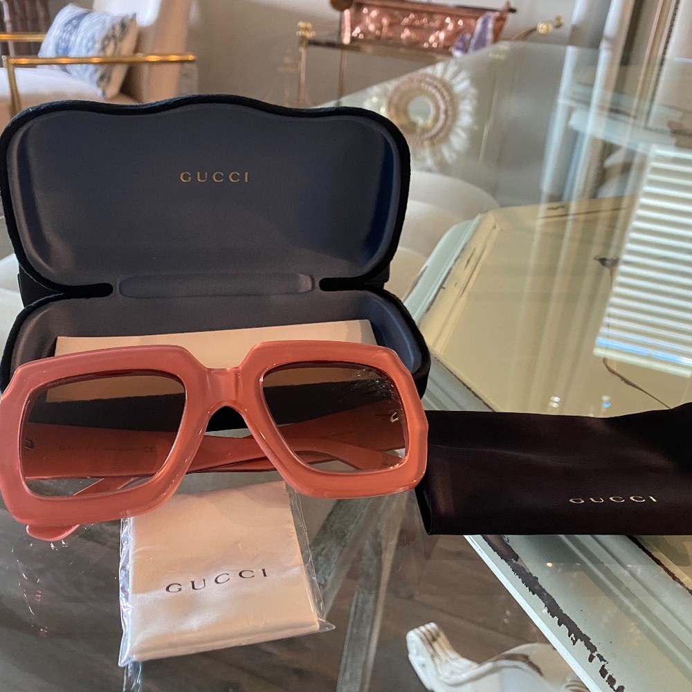 New Gucci sunglasses GG0178S 007 hot pink